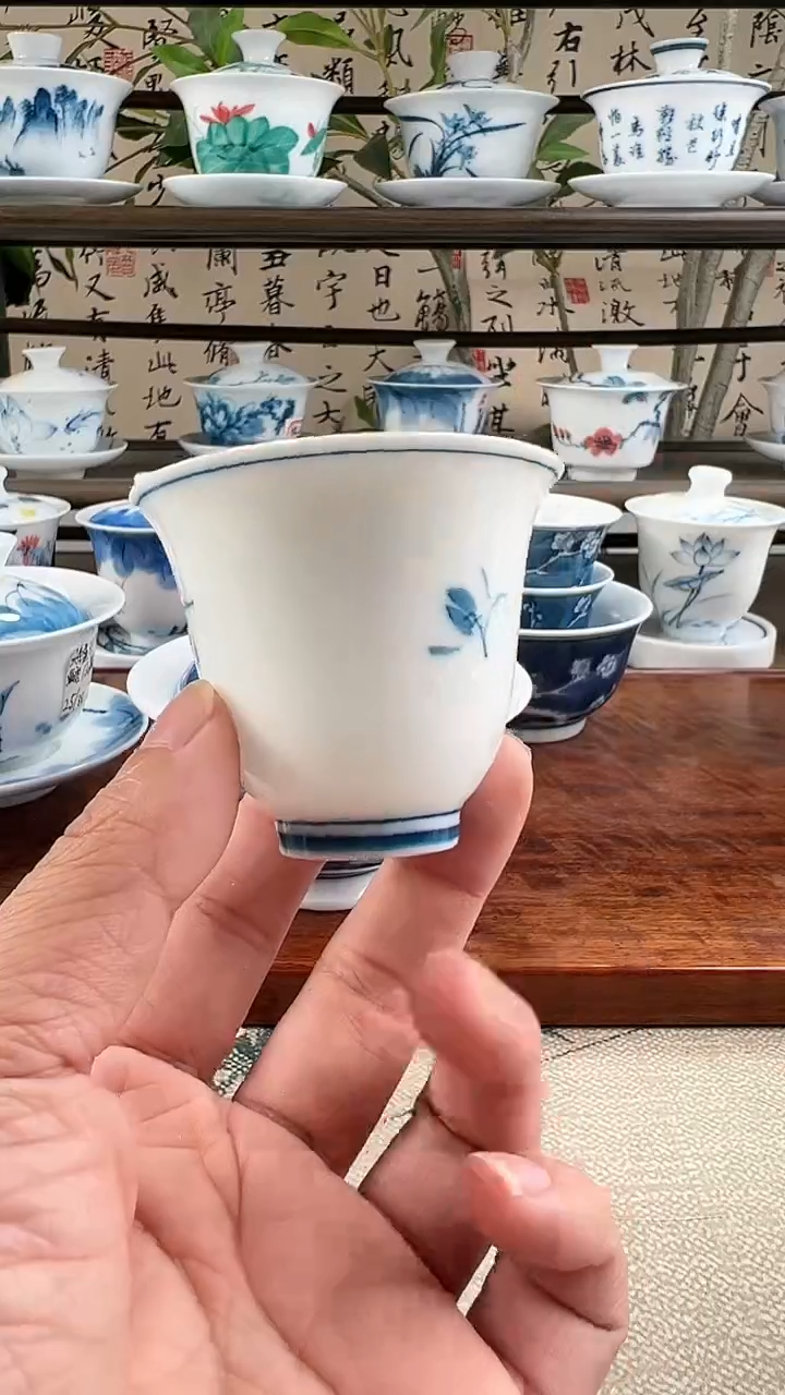 3****生微瑕玉兰闻香杯3个