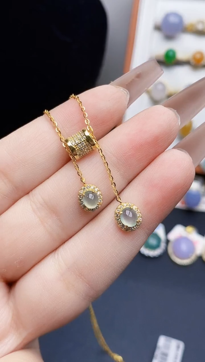 银S925镶嵌戒指翡翠0421