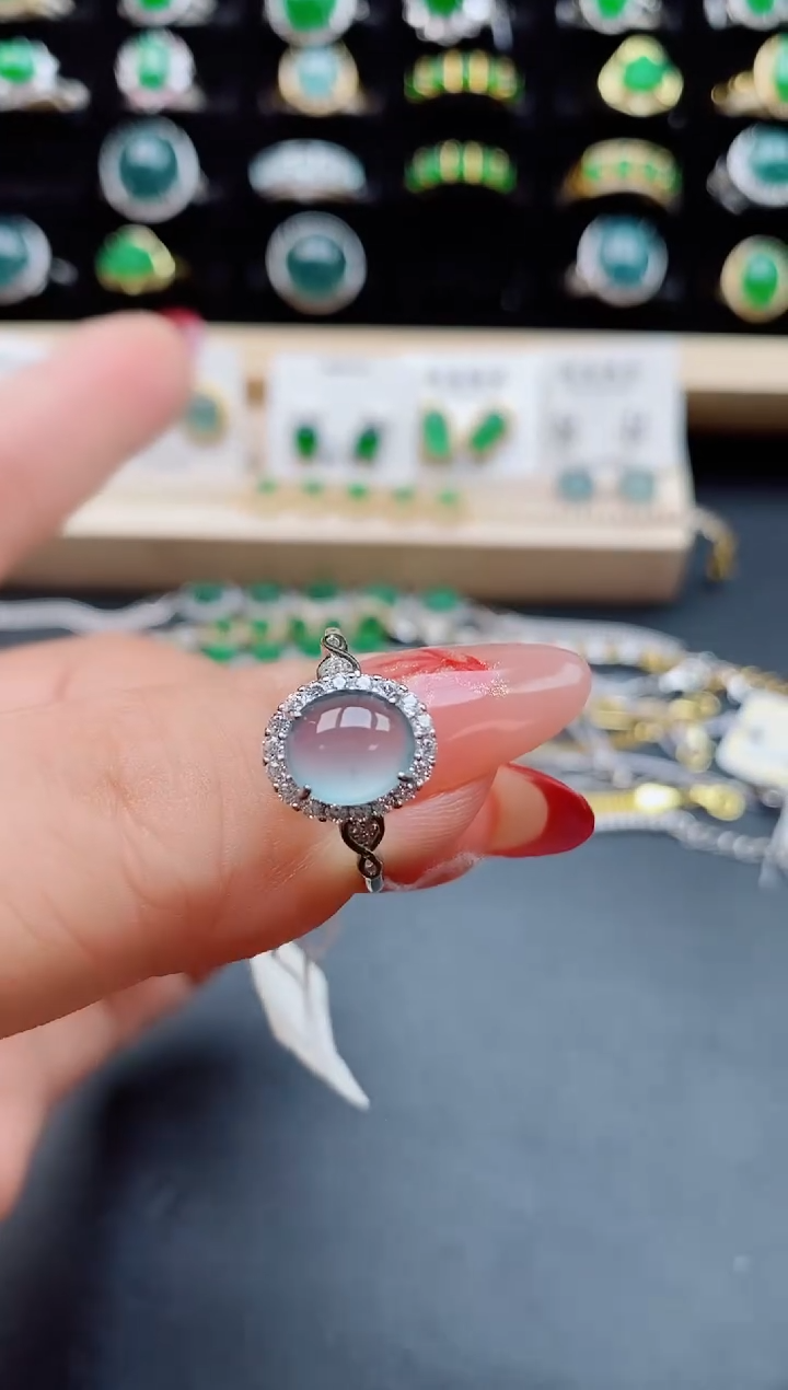 【闪购商品】翡翠戒指银S925镶嵌321321