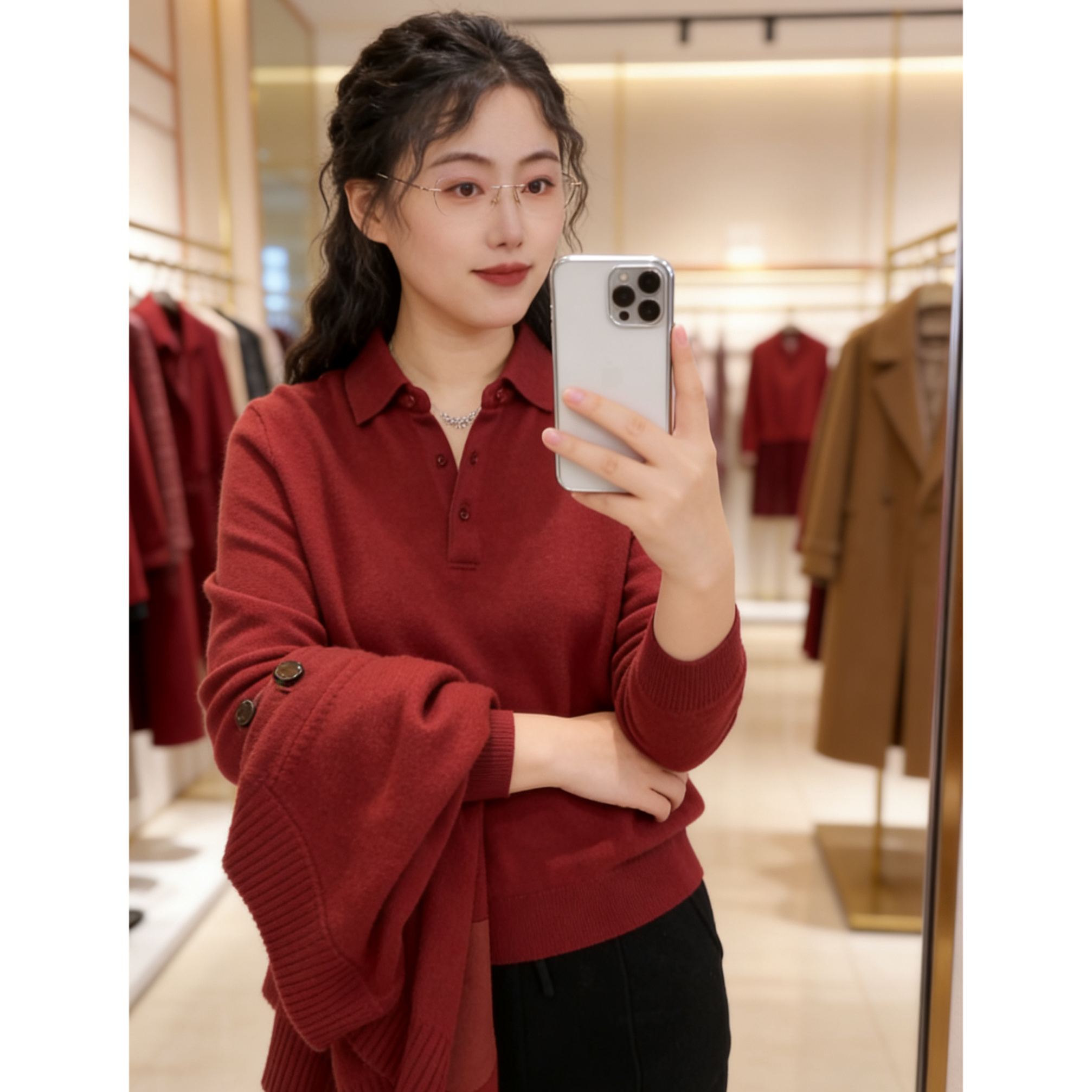 【Baby绒/千年之约】超细baby小山羊绒加厚女士衬衣套头衫G