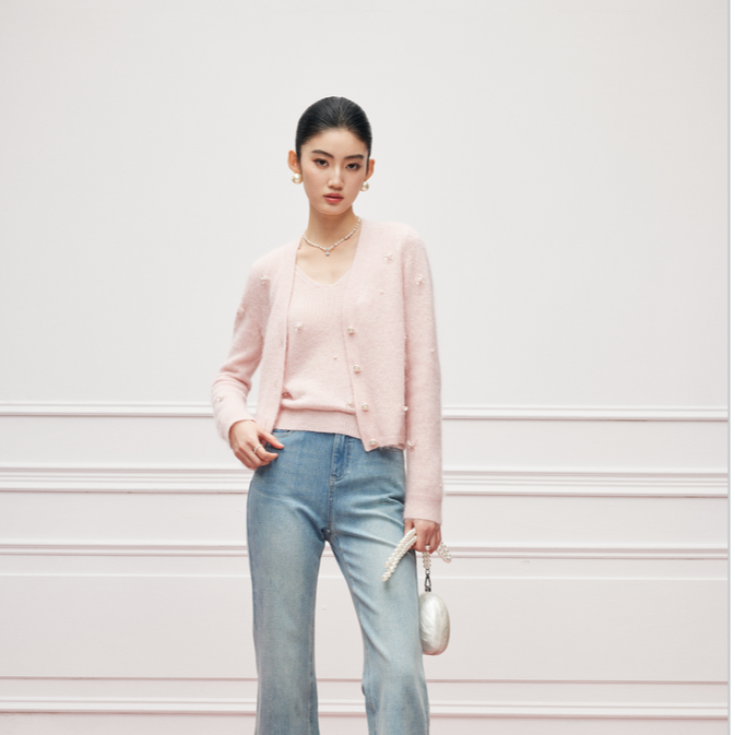 【Mandy千金穿搭】长袖2026春针织衫纯色简约上衣