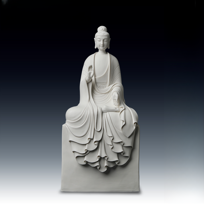 戴玉堂德化陶瓷禅意 《释迦牟尼/佛》德化白瓷林建平家居饰品摆件