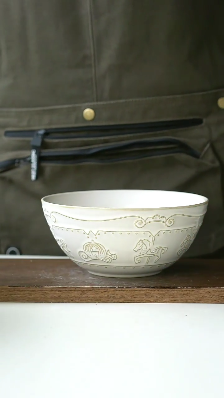 【闪购商品】陶瓷续传木马面汤碗微瑕@4-2@