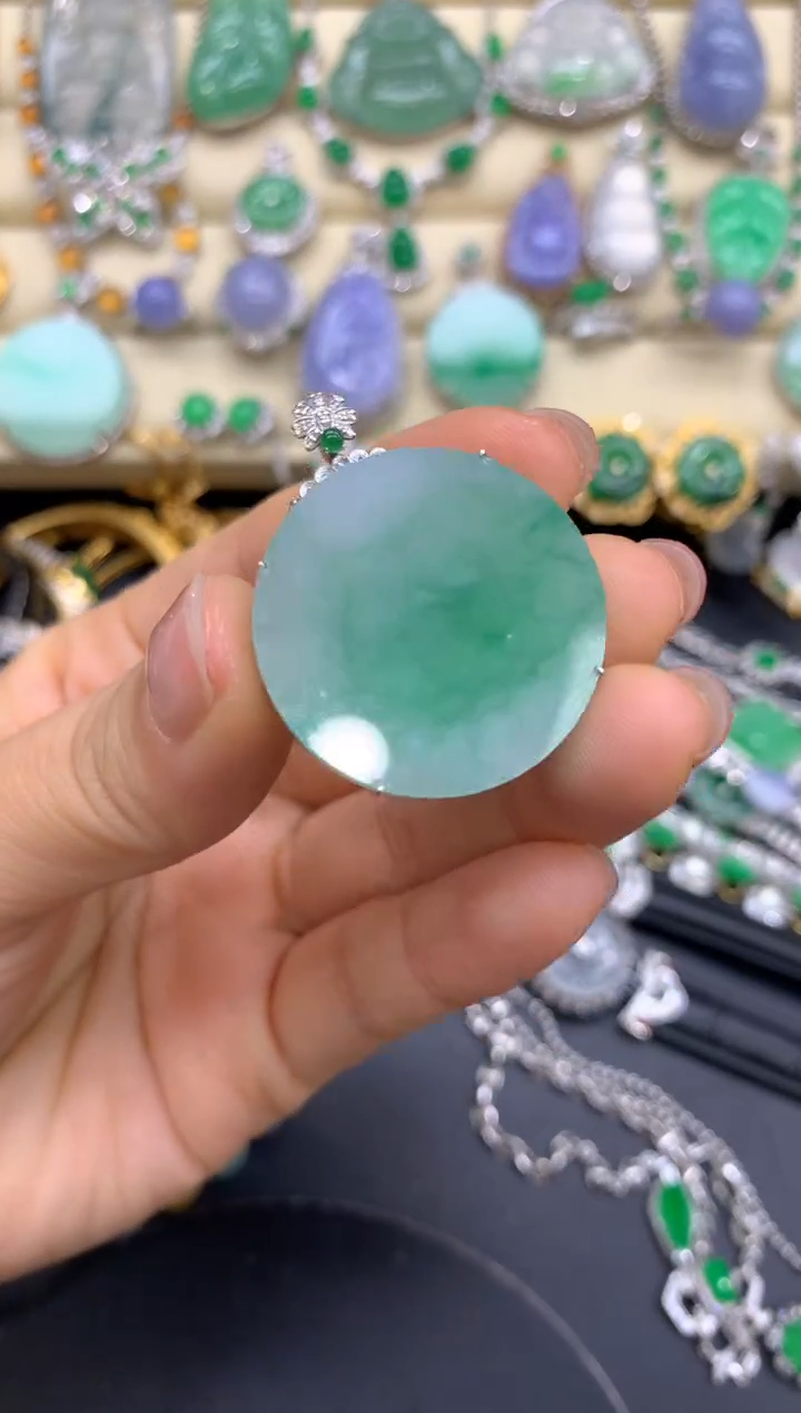 【闪购商品】翡翠颈饰18K金镶嵌358-中国好珍宝