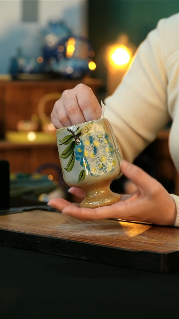 【闪购商品】杯手绘心瓷陶瓷浮力