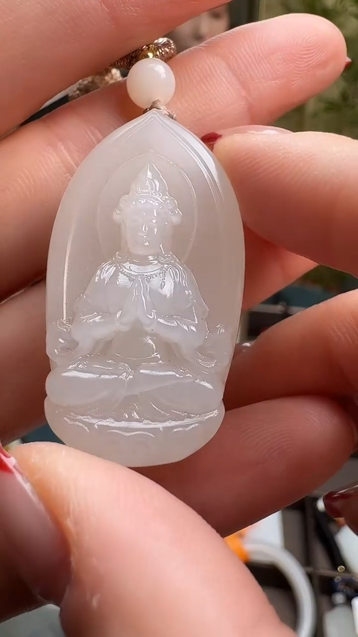 【闪购商品】和田玉吊坠未镶嵌1340白玉观音