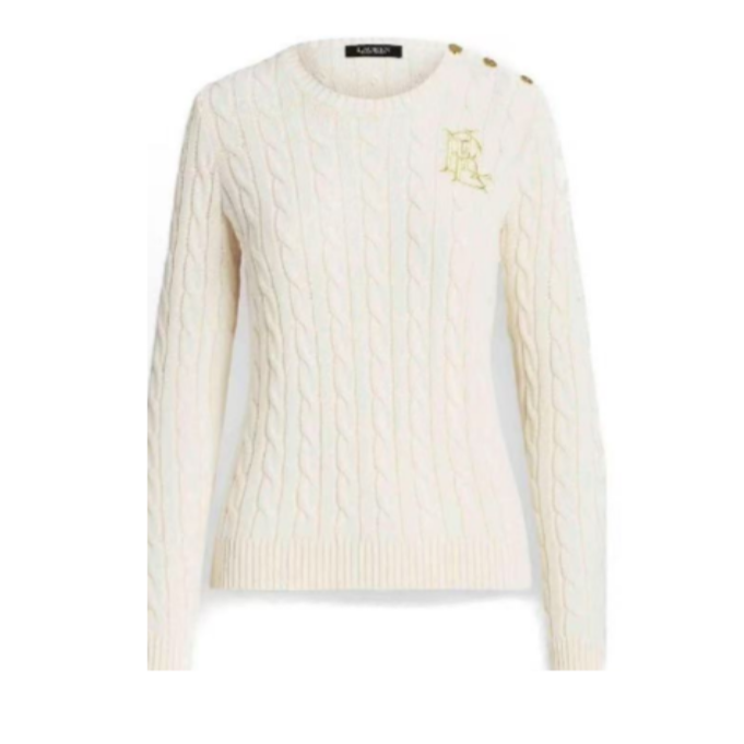 【林一专属】Ralph Lauren拉夫劳伦 字母标圆领套头修身针织衫