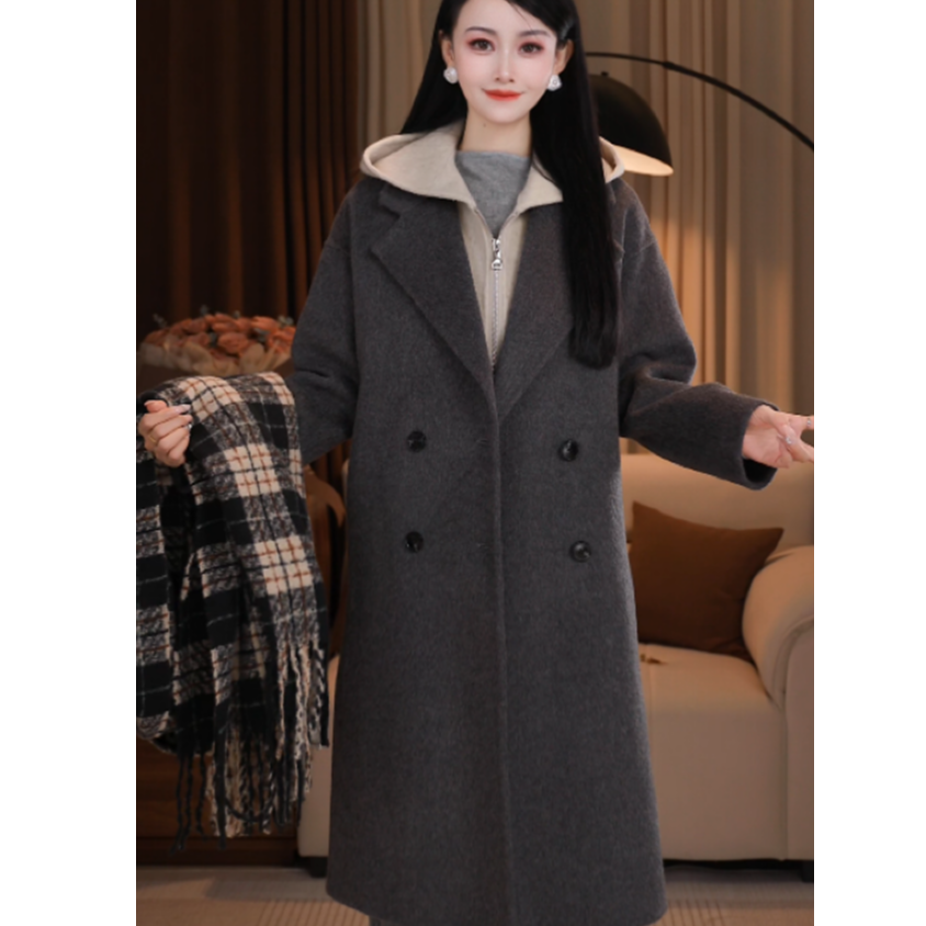 长款-LJ-双面毛呢羊毛大衣中长慵懒百搭显瘦宽松女装小个子秋冬新