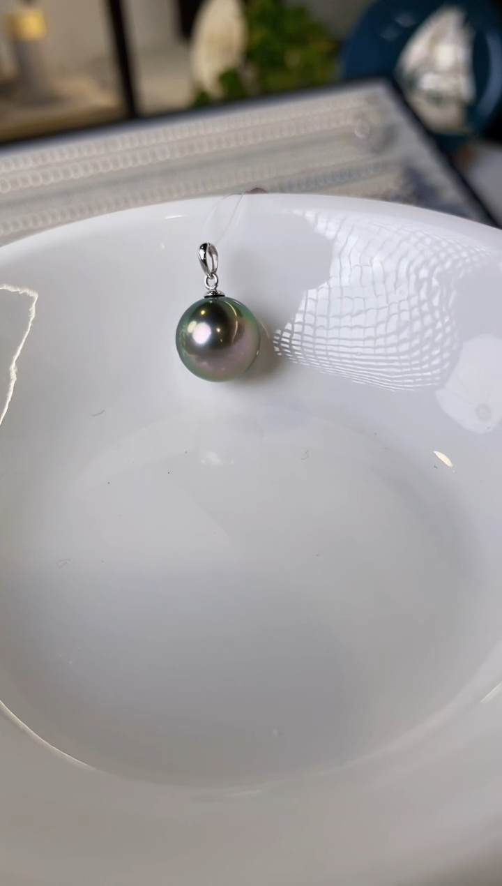 【闪购商品】海水珍珠吊坠(不含链)18K金镶嵌11-12海水珍珠吊坠