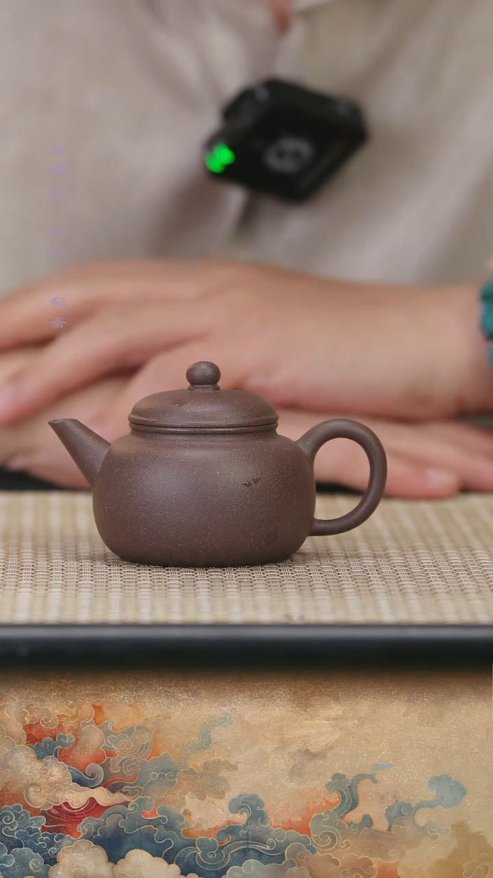 茶壶紫砂宜兴紫砂柴烧匏樽水平壶