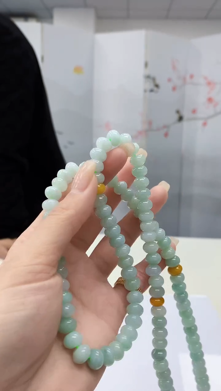 【闪购商品】定制翡翠未镶嵌4969lr-毛货珠链197