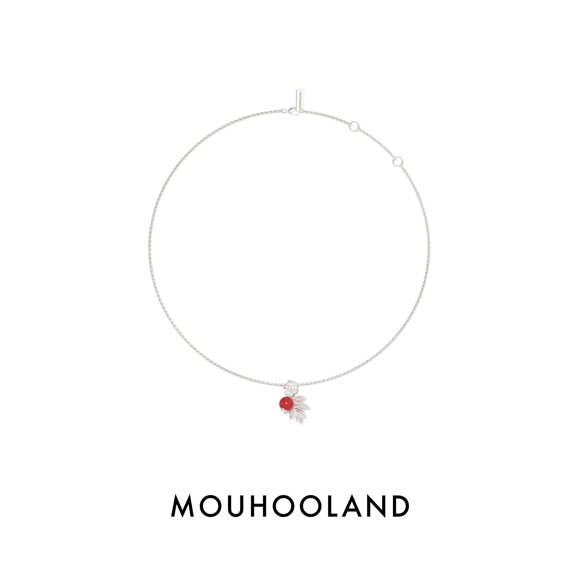 Mouhooland/暮后之地 吊坠925银锆石 山楂果吊坠项链手工雕刻拉丝