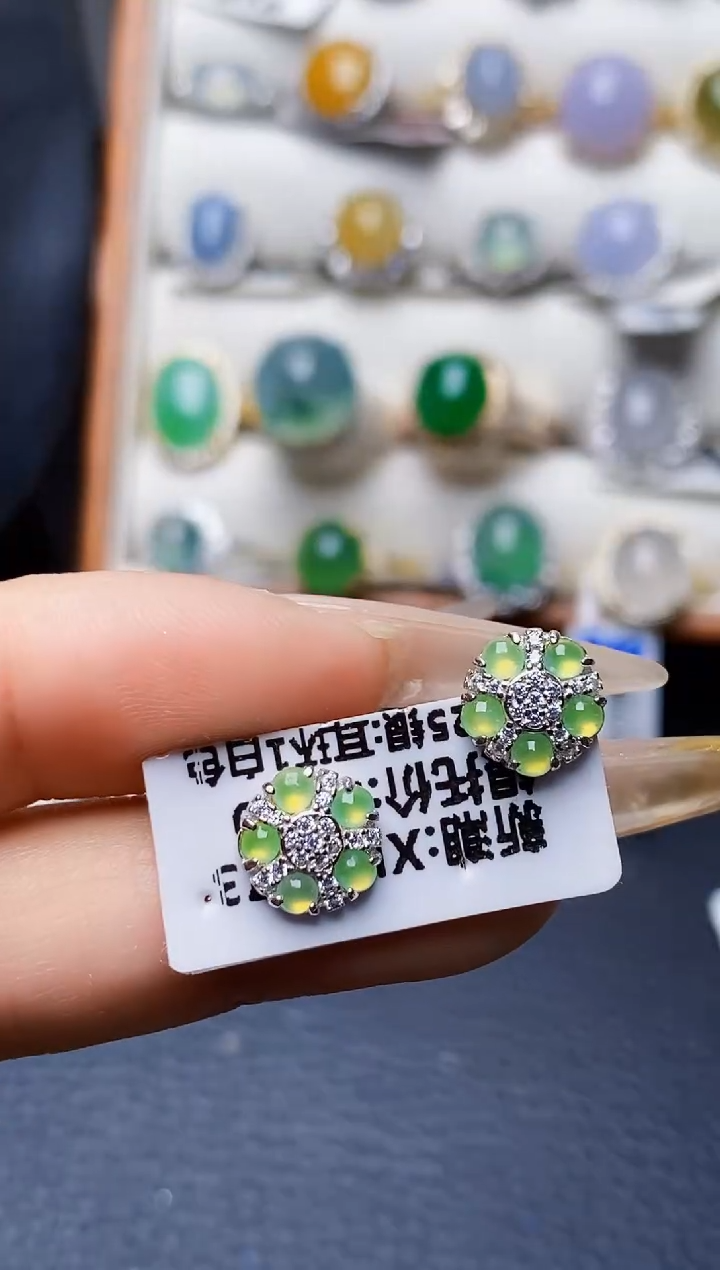 银S925镶嵌戒指翡翠5151