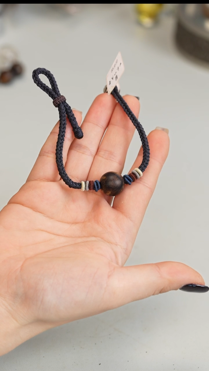 沉香沉香碎屑加雅布拉沉水14mm单珠