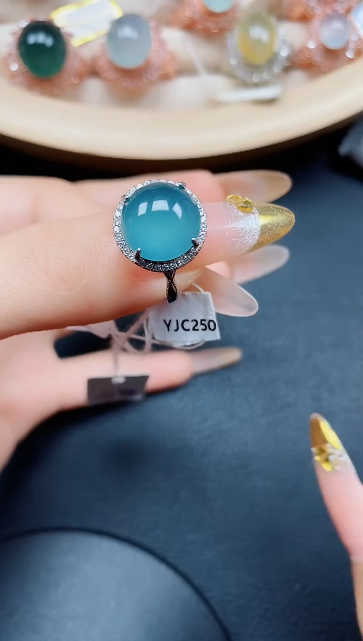 【闪购商品】翡翠戒指银S925镶嵌翡翠