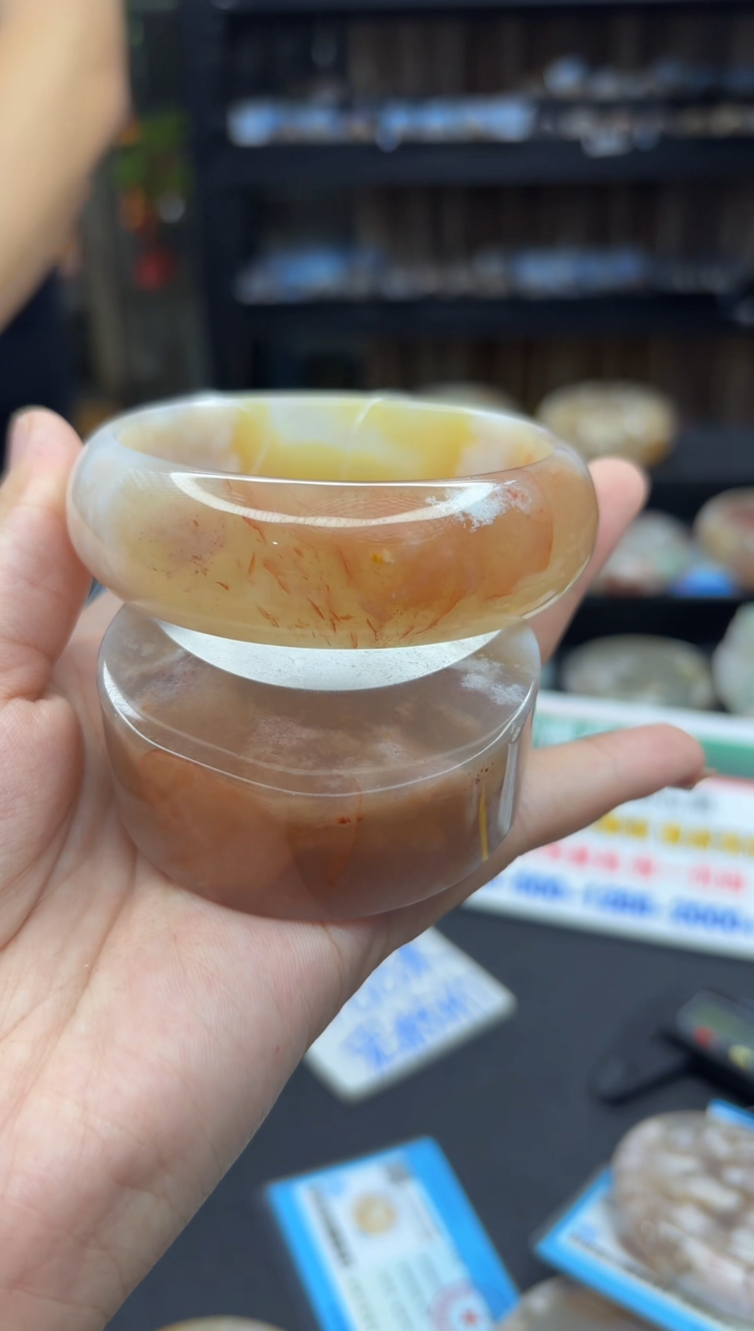 【闪购商品】石英质玉手镯未镶嵌655（62圈赠送镯心）