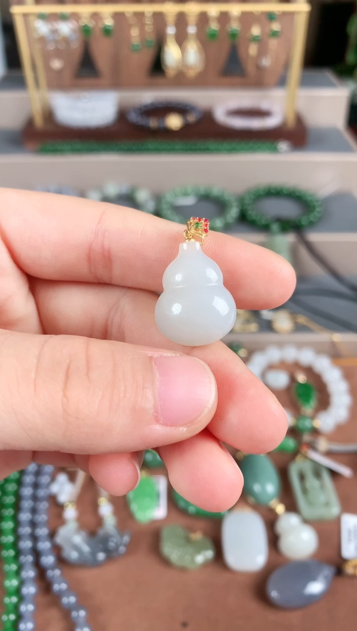 吊坠(不含链)银S925镶嵌和田玉1