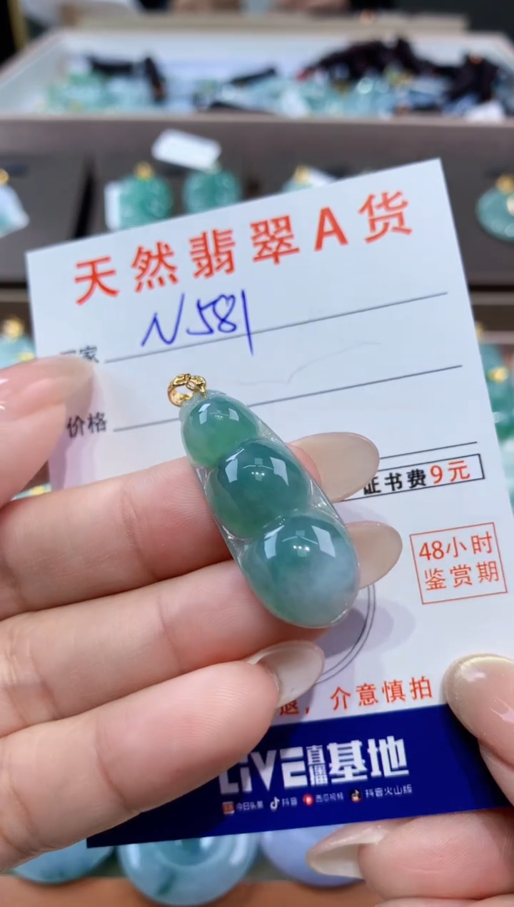 颈饰未镶嵌翡翠天然缅甸翡翠A货挂件 