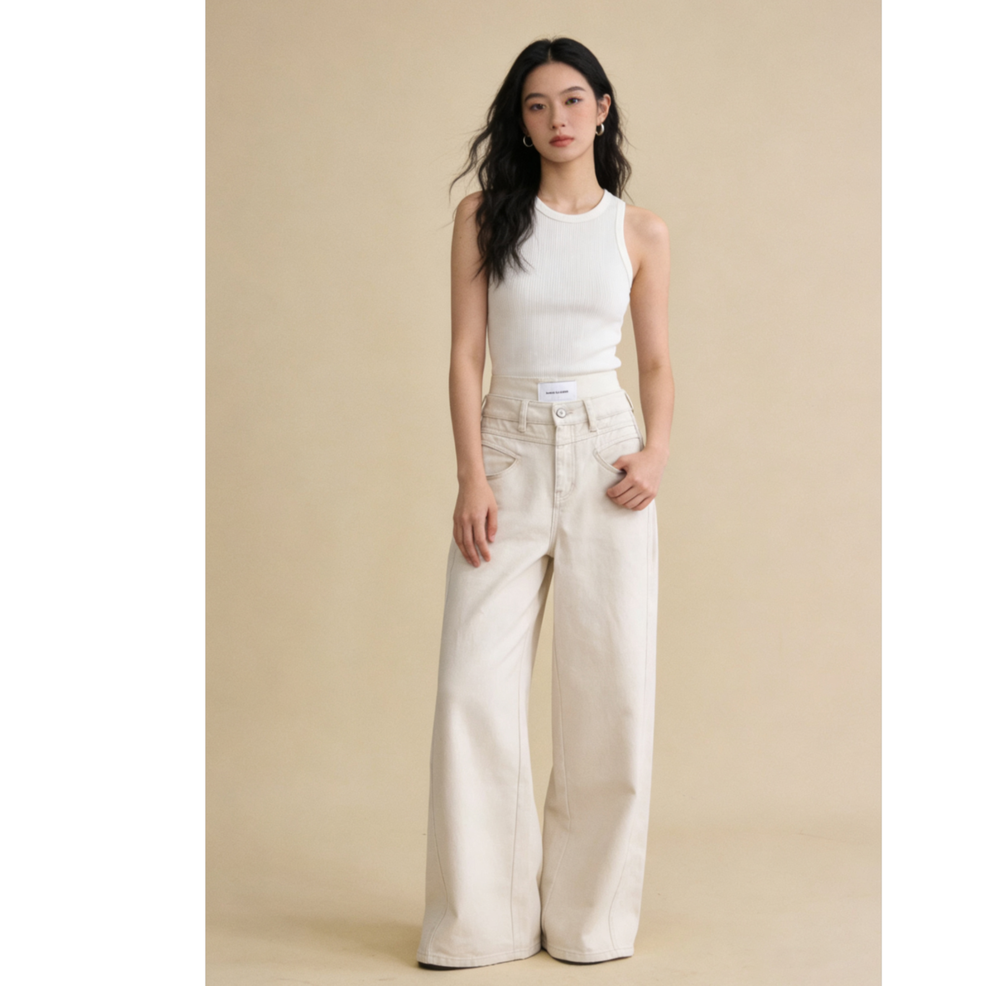 【晨歌C·G】秋冬原宿风百搭休闲时尚女士牛仔裤33018