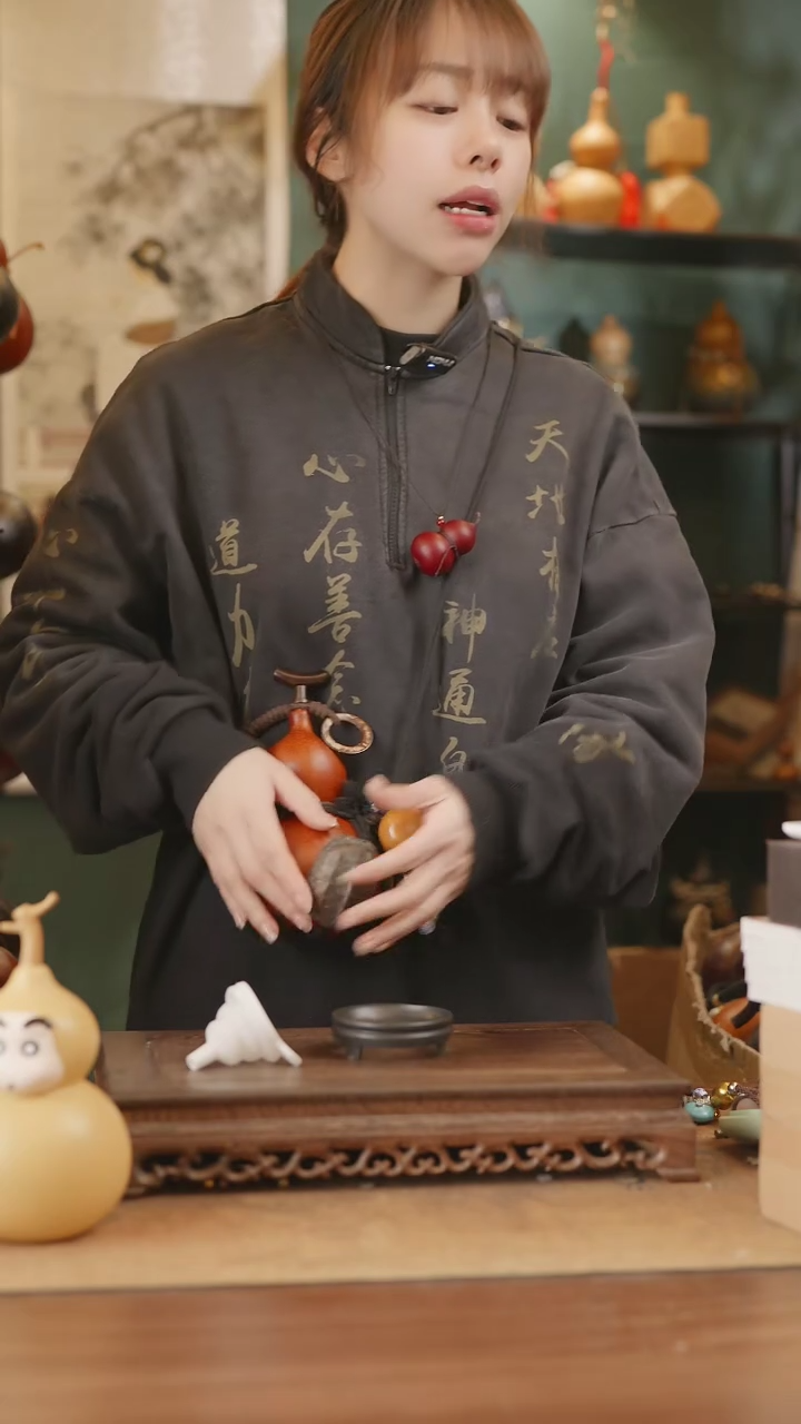 【闪购商品】106号精品天然大漆工艺防渗内胆酒葫芦~