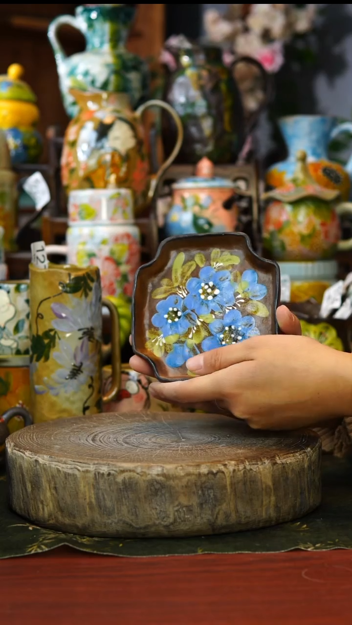 陶瓷136景德镇手工手绘釉下彩陶瓷