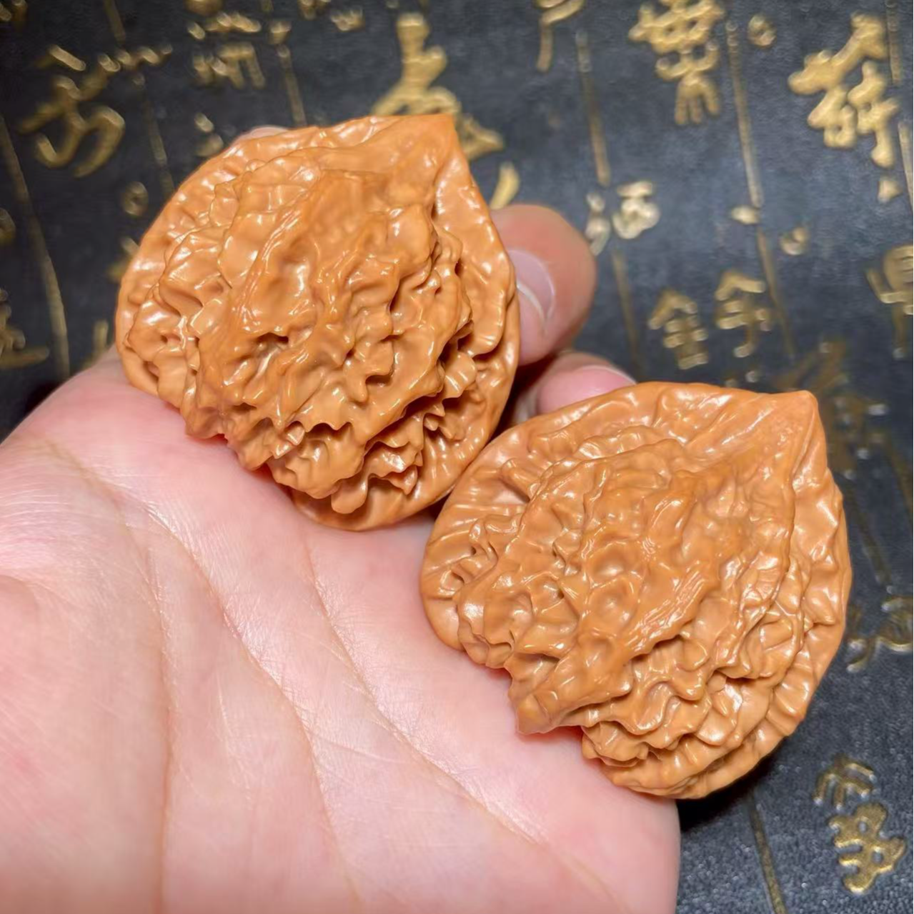 文玩核桃把件龙门涧边40肚36高40
