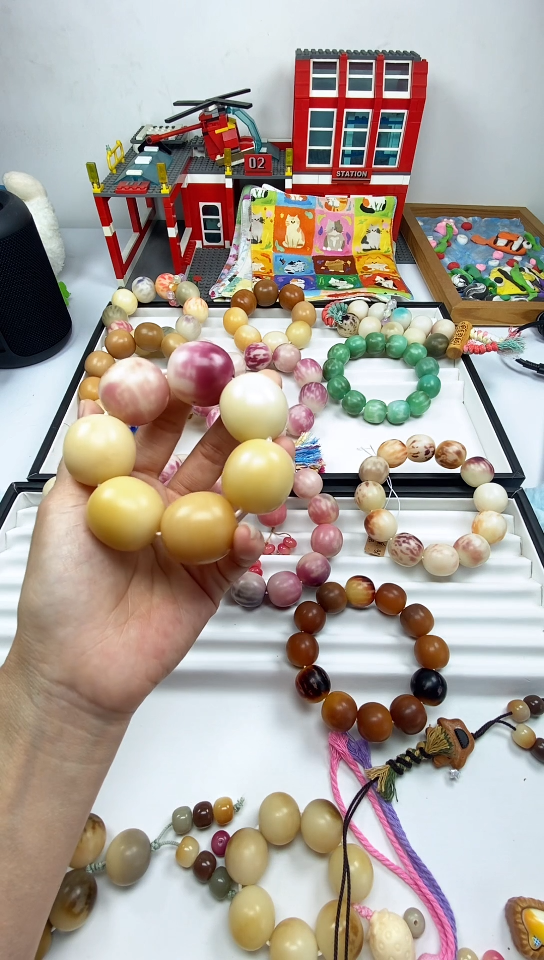 手串菩提根/象牙果手工干磨卡25*26枣珠中大暇