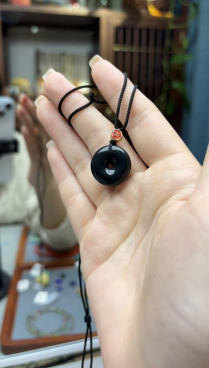 未镶嵌颈饰玛瑙/玉髓玛瑙平安扣吊坠MY