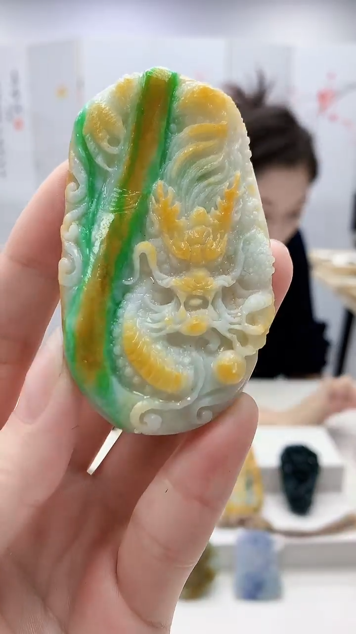 未镶嵌定制翡翠3099ry-毛货挂件74