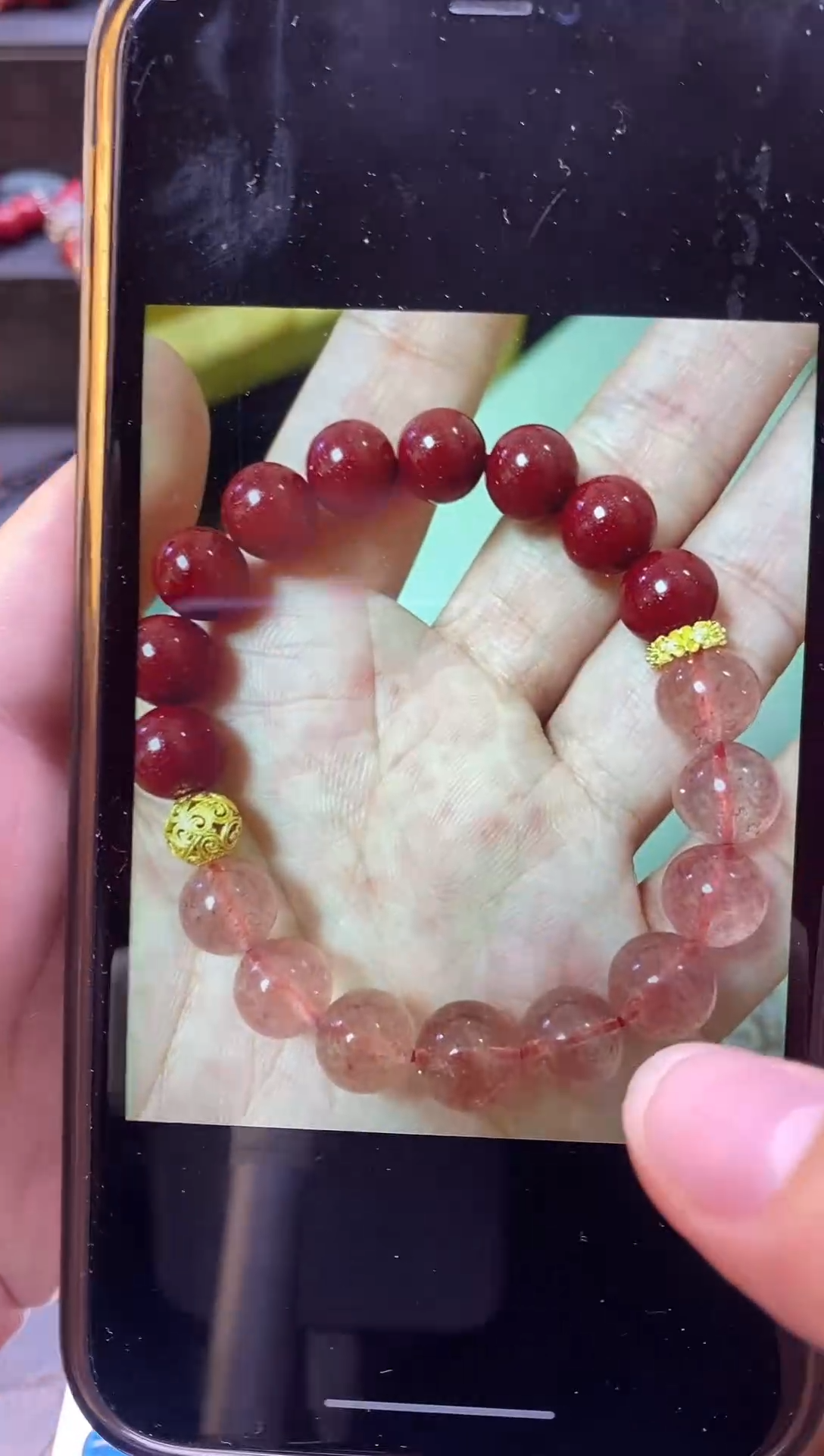 【闪购商品】紫晶手串未镶嵌草莓晶半圈手串