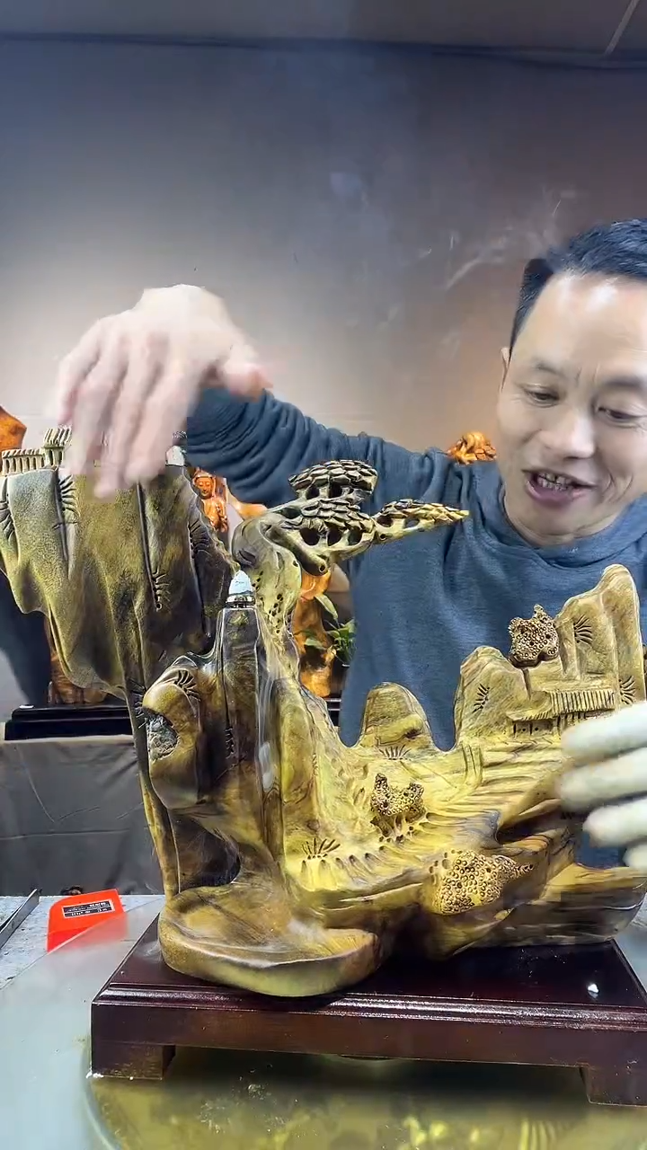 金丝楠储****赁小叶桢楠随行摆件66