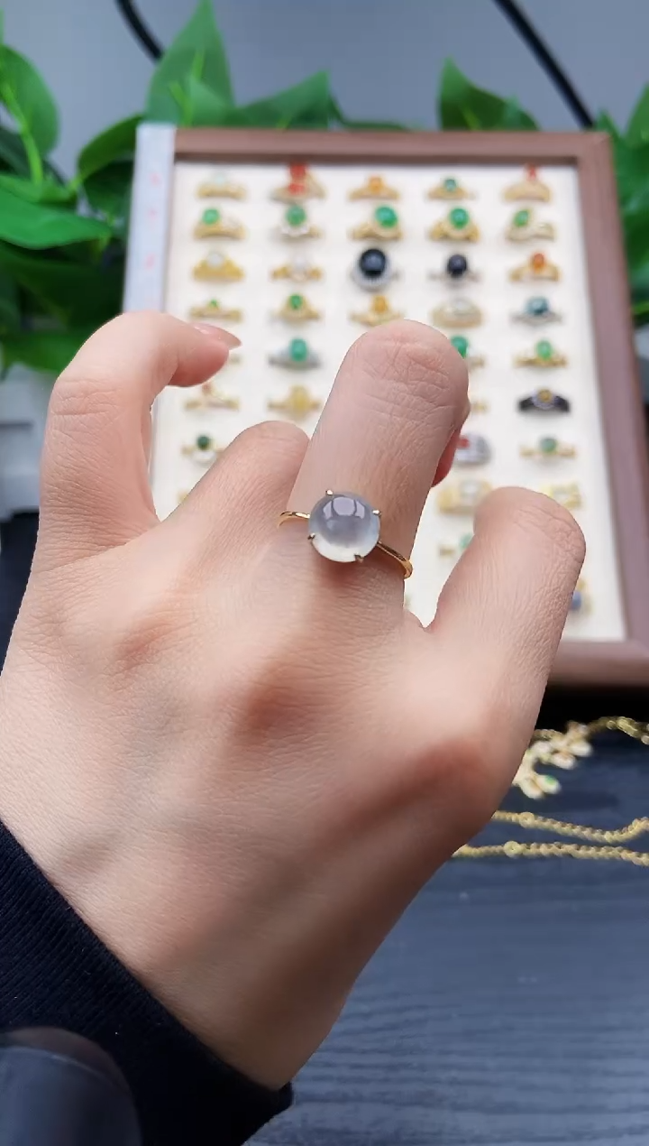 银S925镶嵌戒指翡翠12