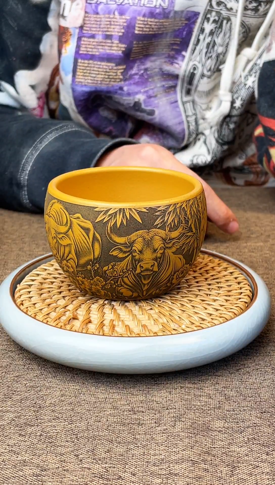 扭转乾坤 黄金朱泥主人杯