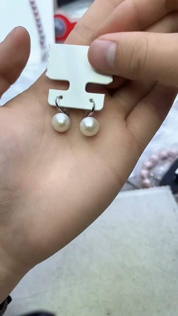未镶嵌耳饰淡水珍珠白色系耳饰