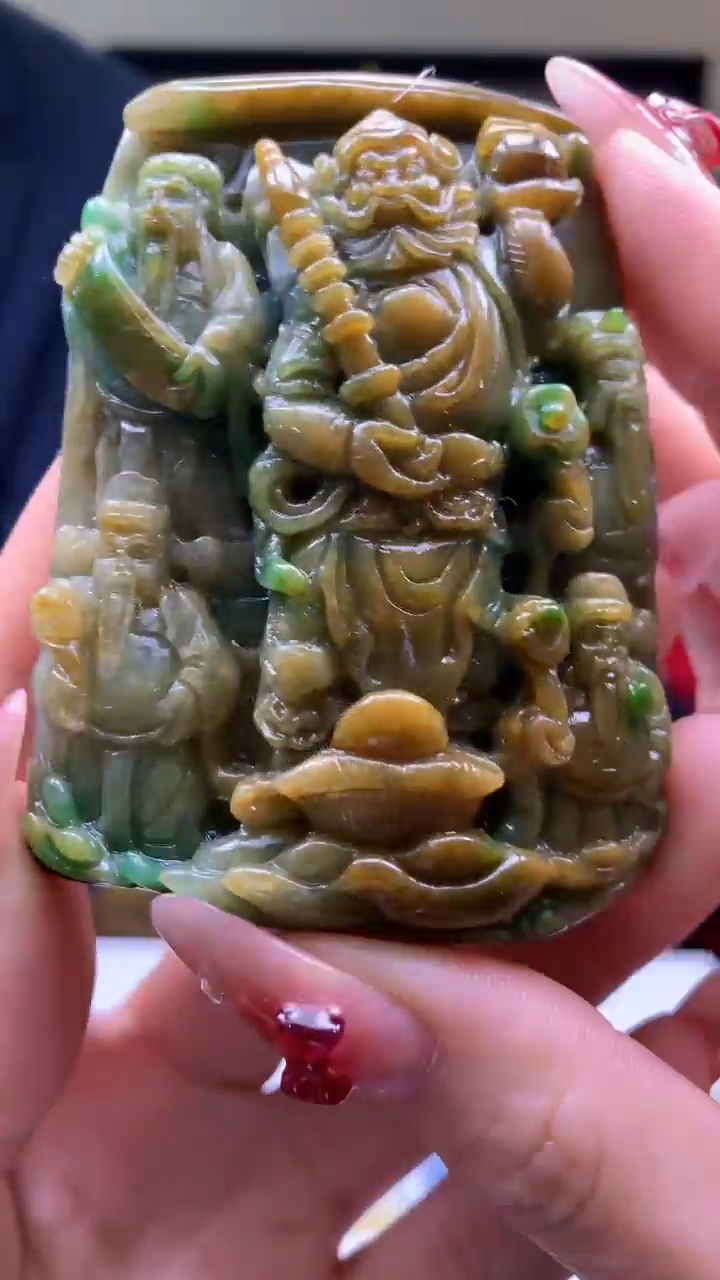 【闪购商品】定制翡翠未镶嵌1071ry-毛货挂件147