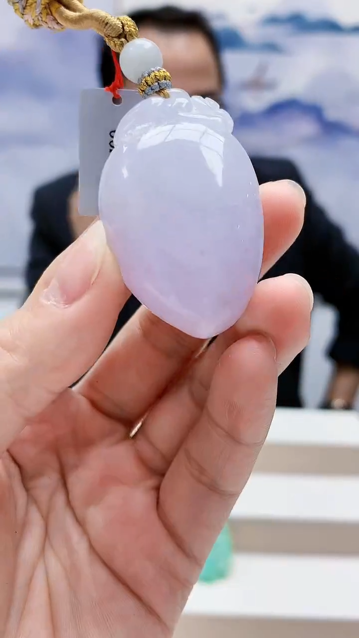 未镶嵌定制翡翠4957lr-毛货挂件100