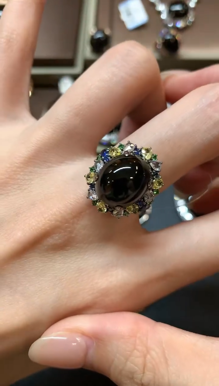 【闪购商品】翡翠戒指18K金镶嵌a233不退换