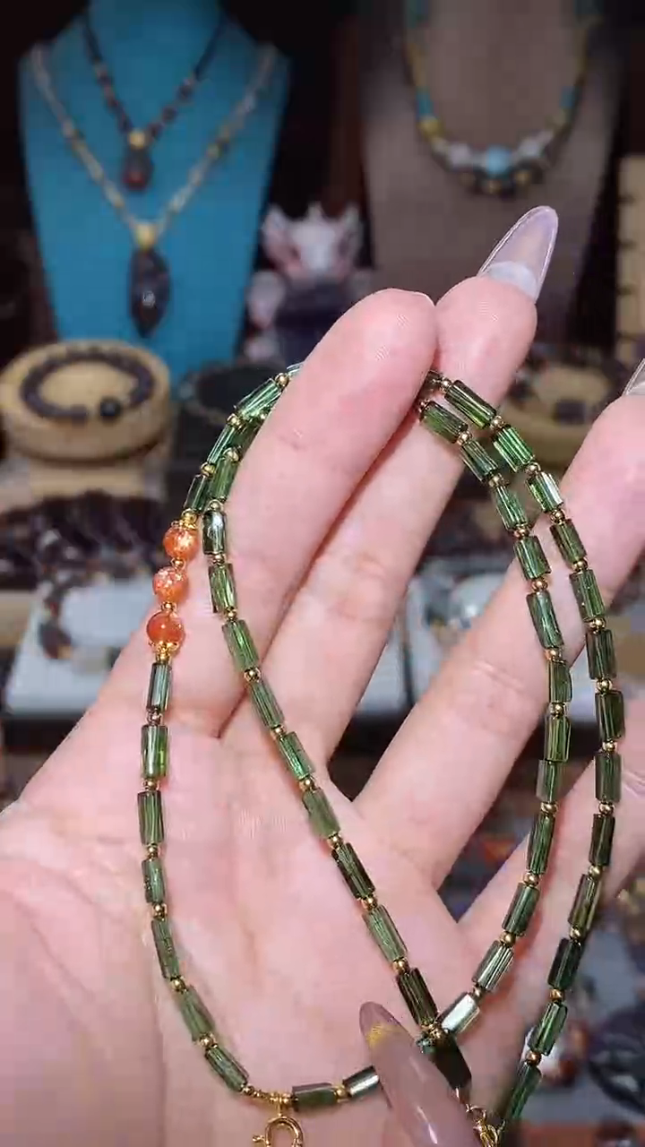 万能链未镶嵌碧玺绿碧玺