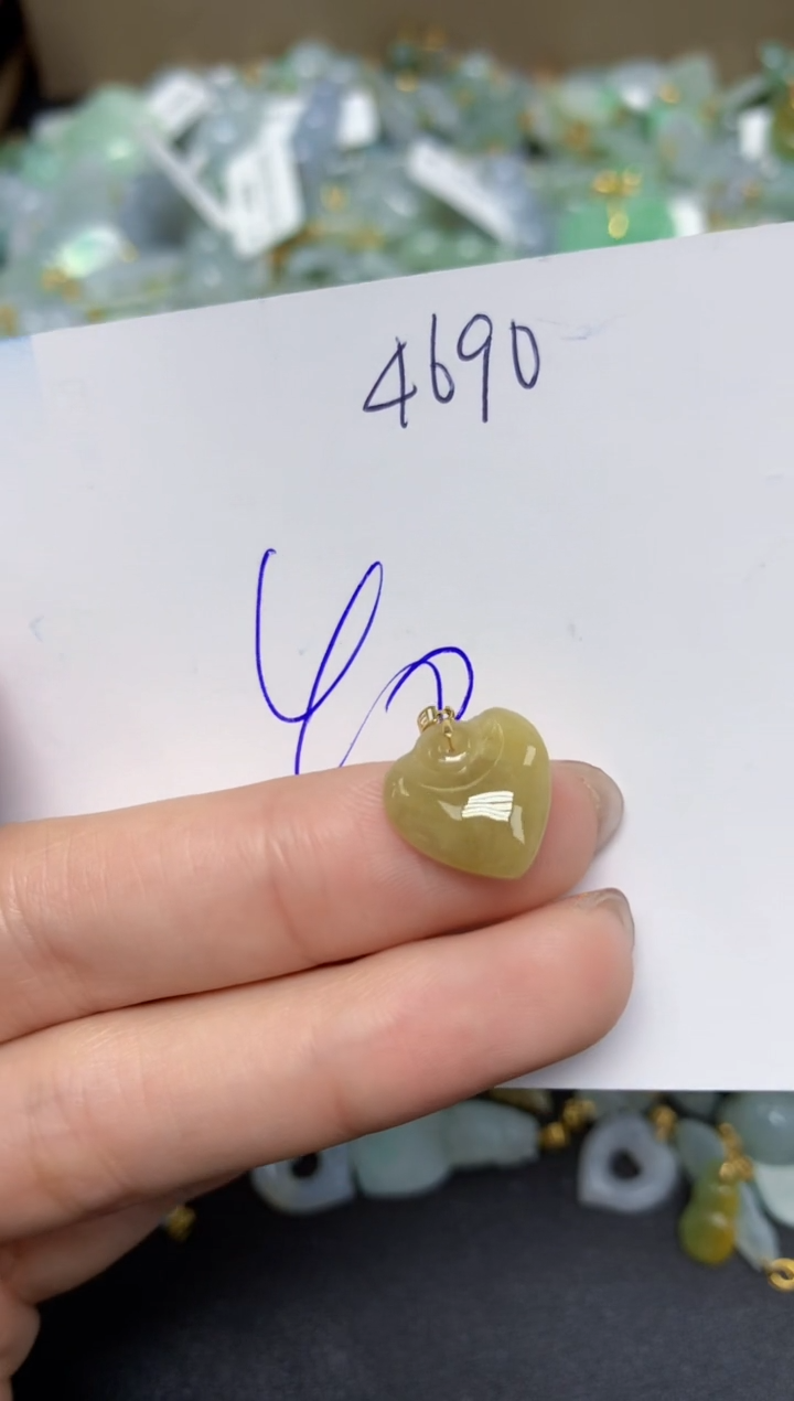 【闪购商品】翡翠颈饰18K金镶嵌天然翡翠A货