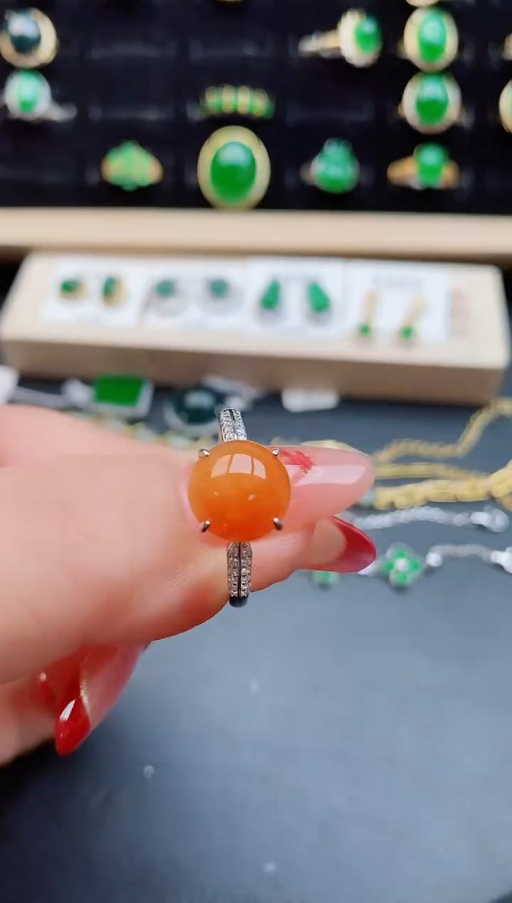 【闪购商品】翡翠戒指银S925镶嵌5085005