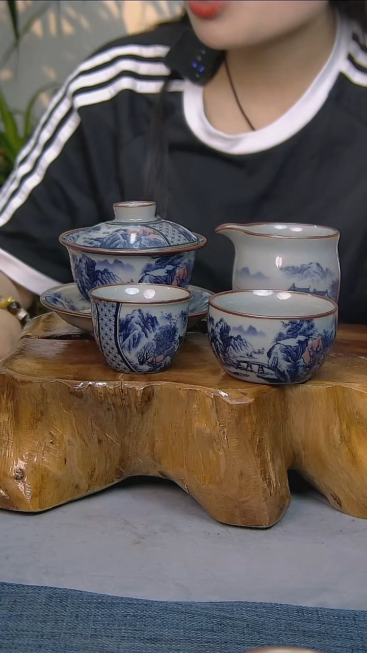 4件套陶瓷茶具家用简装系列