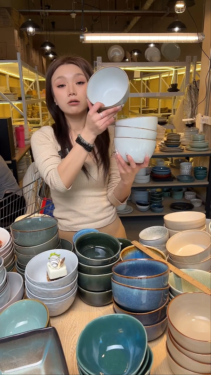 瓷229【瑕疵】外贸尾货窑变釉下彩