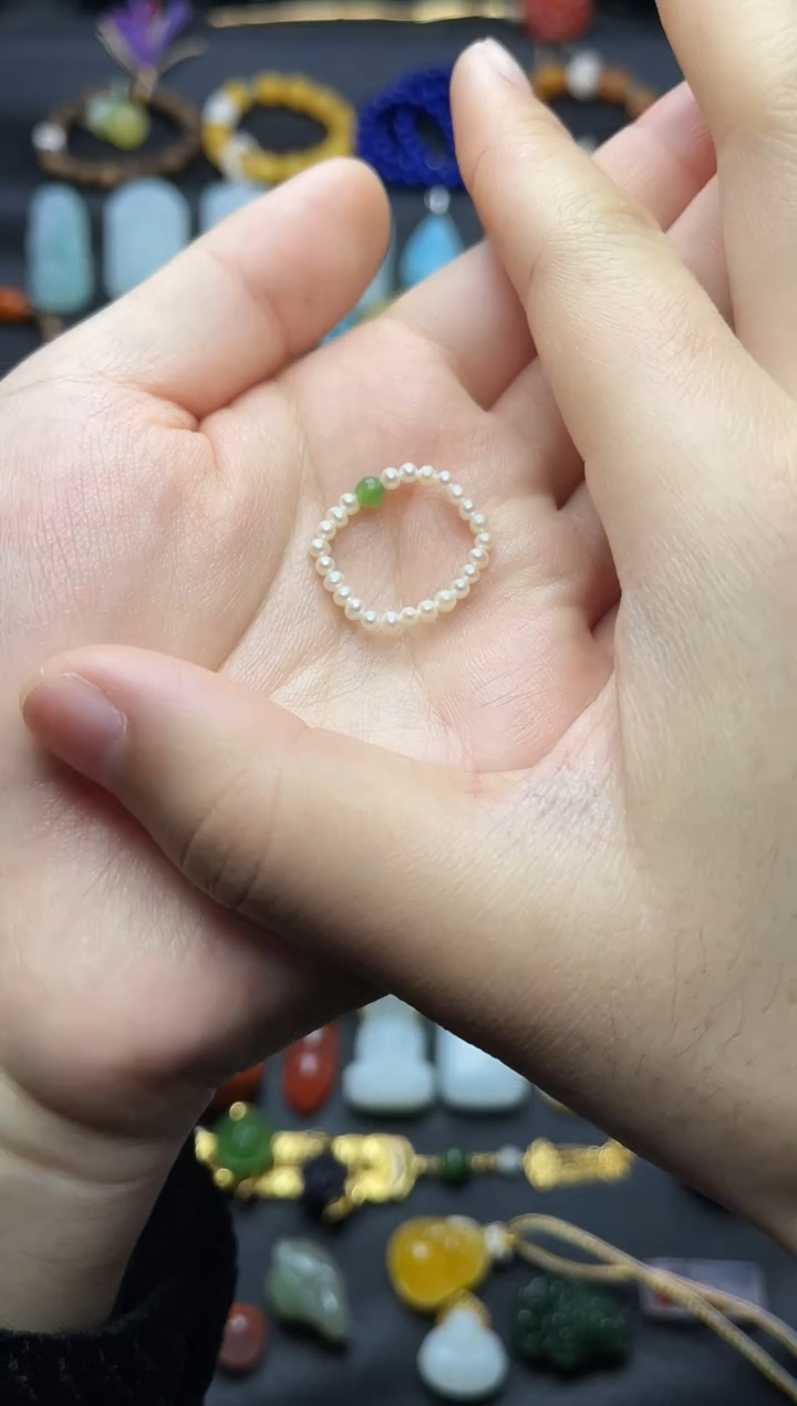 未镶嵌戒指淡水珍珠珍珠戒指06