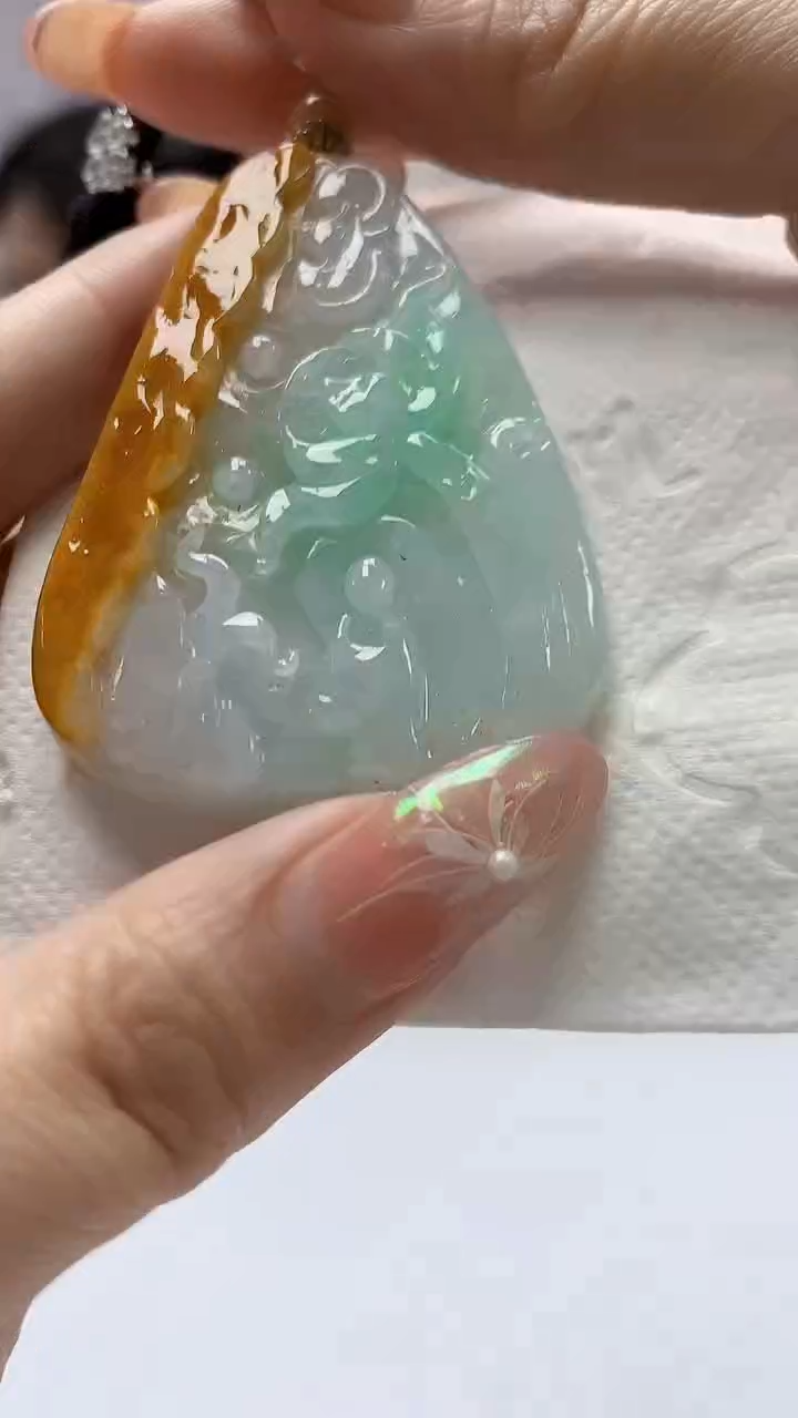 【闪购商品】定制翡翠未镶嵌0405DD-毛货挂件103