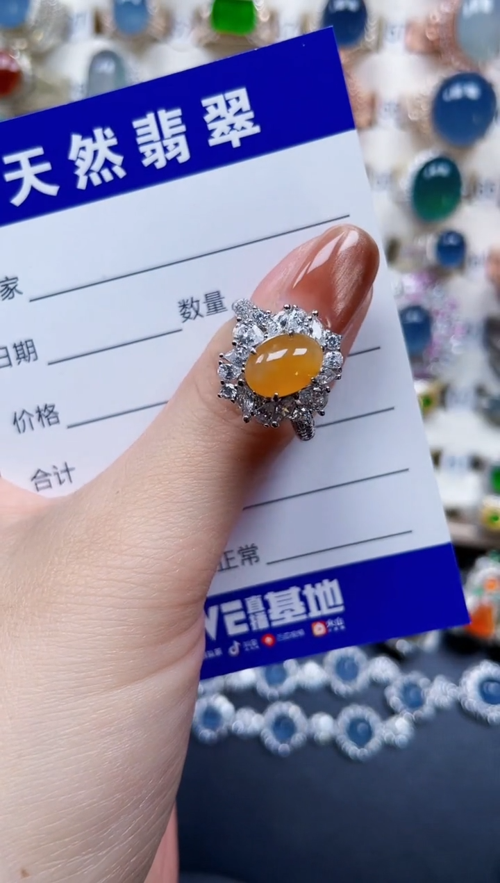 银S925镶嵌戒指翡翠138