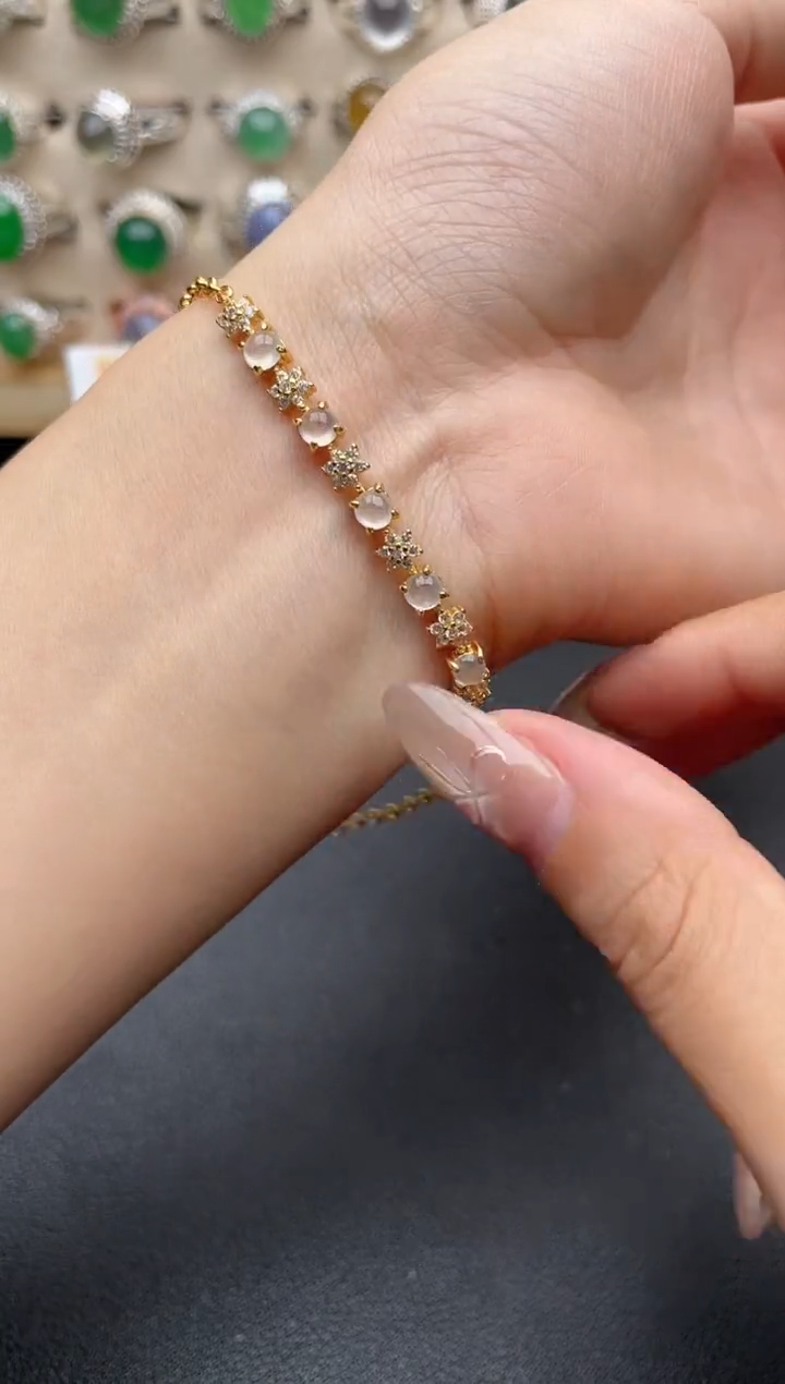 【闪购商品】翡翠戒指银S925镶嵌一物一证一礼盒