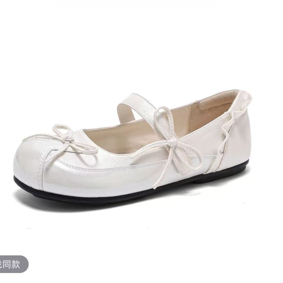 2025夏季小众设计感玛丽珍女鞋新款浅口芭蕾鞋德训鞋单鞋运动休闲