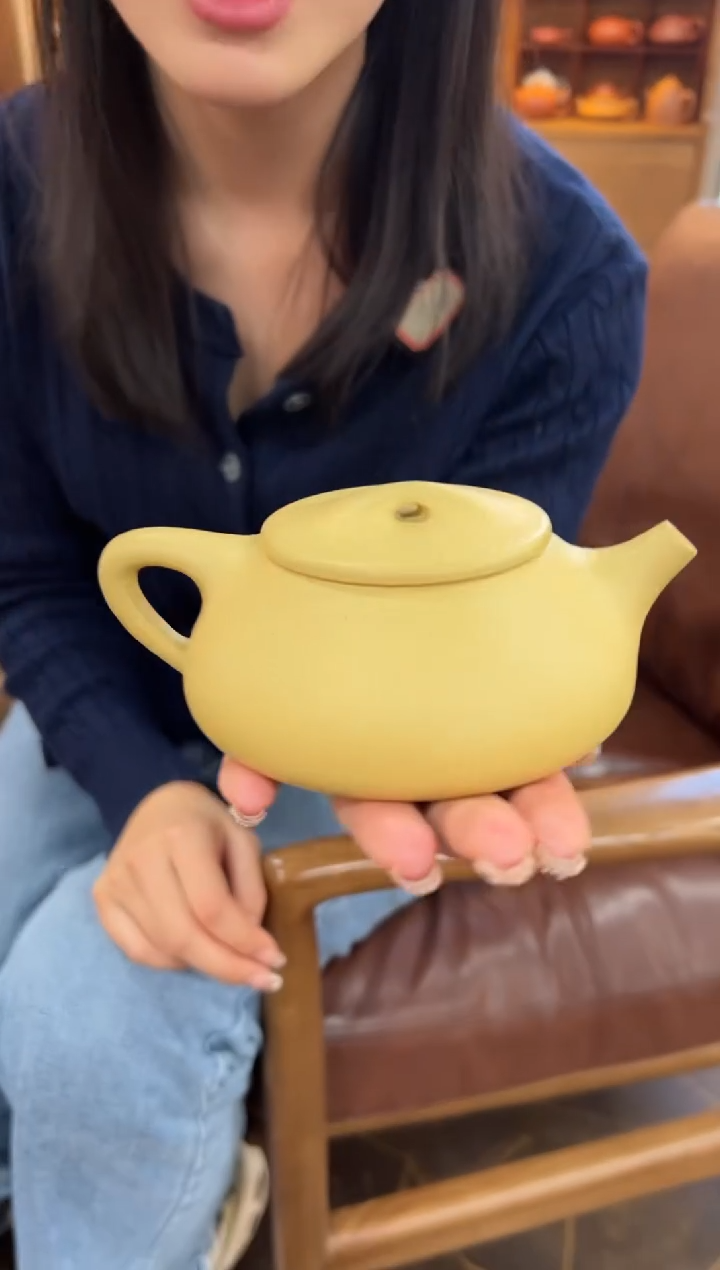 【闪购商品】紫砂茶壶【头哥手工壶】景舟石瓢本绿光素