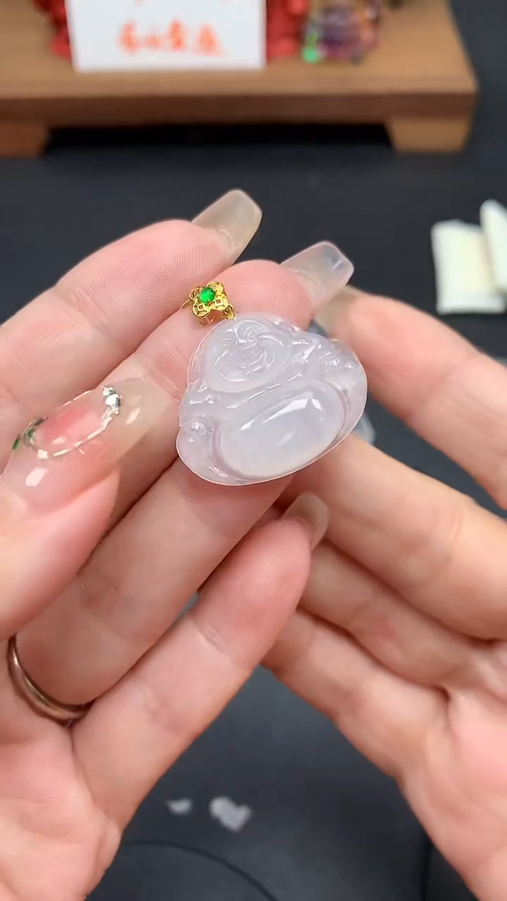 【闪购商品】翡翠吊坠(不含链)18K金镶嵌MS156165