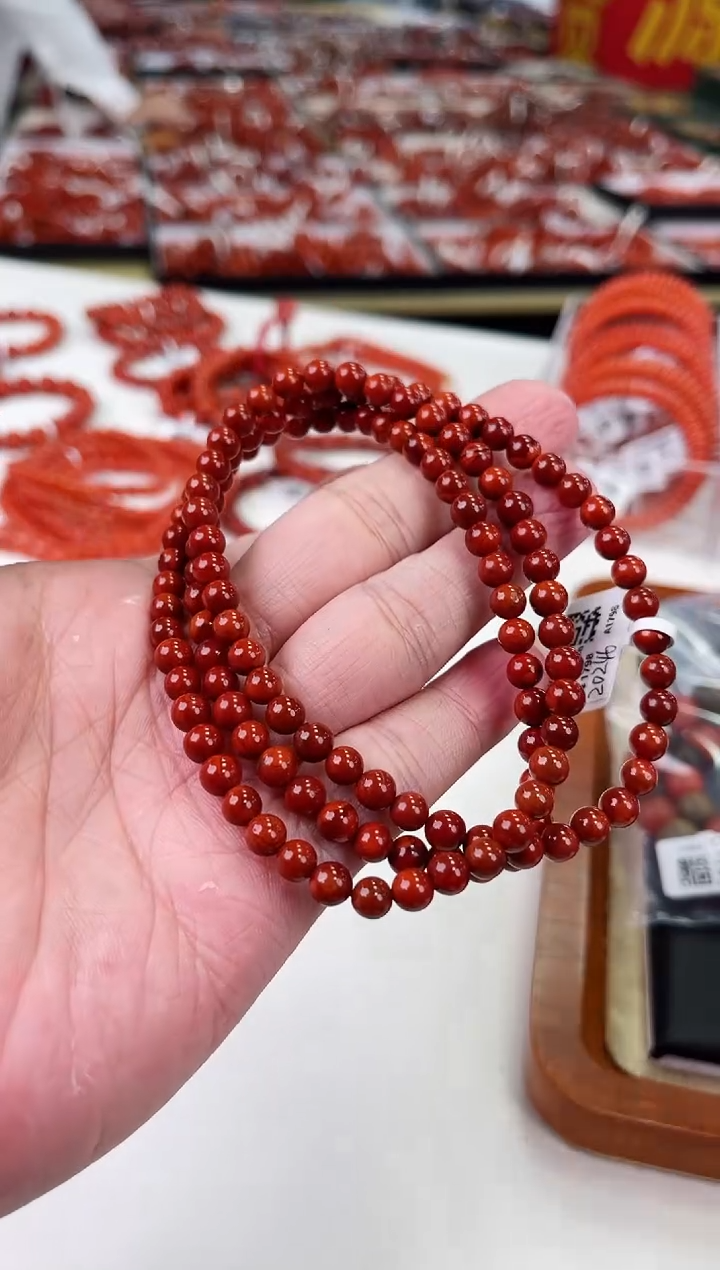 【闪购商品】南红玛瑙瓦西多圈5+未镶嵌一个/条